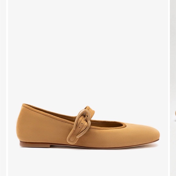 Larroude Shoes - Larroude Camel Ballet Flats